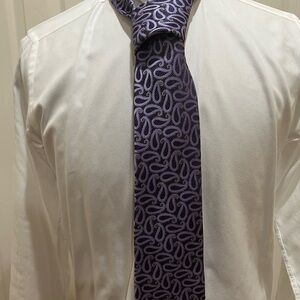 Ermenegildo Zegna Purple and Black Paisley Tie